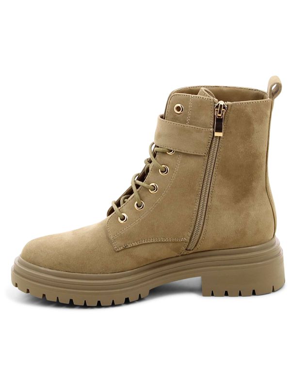 מגפוני נשים צבאיים עם אבזם מוזהב