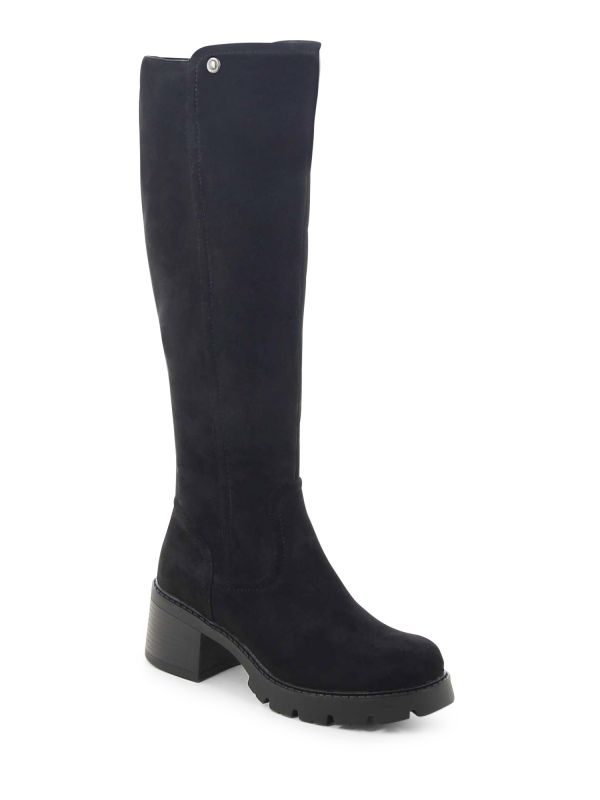 מגפי ברך לנשים עם עקב טרקטור