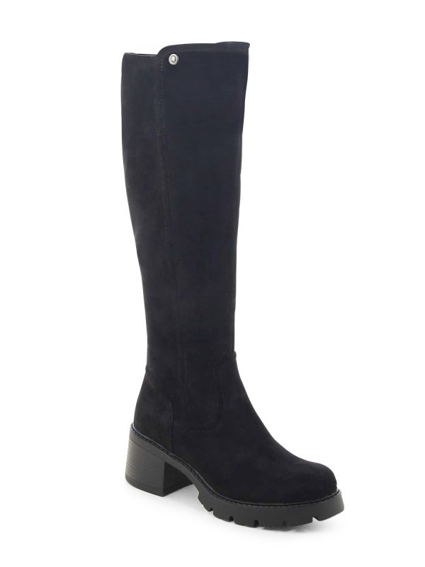 מגפי ברך לנשים עם עקב טרקטור