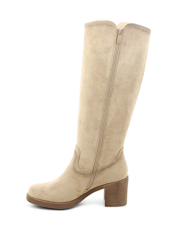 מגפי עקב בגוון משופשף לנשים