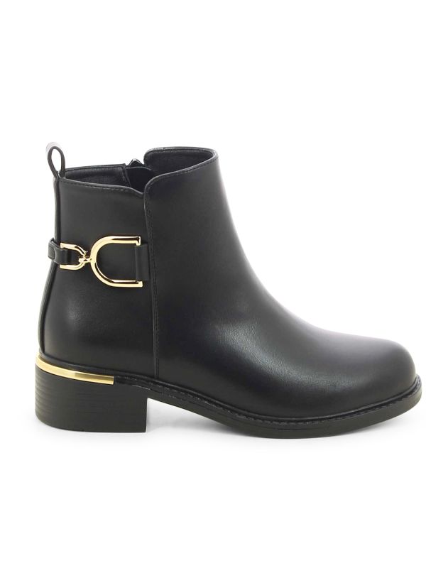 מגפוני נשים אלגנטיים עם אבזם מוזהב