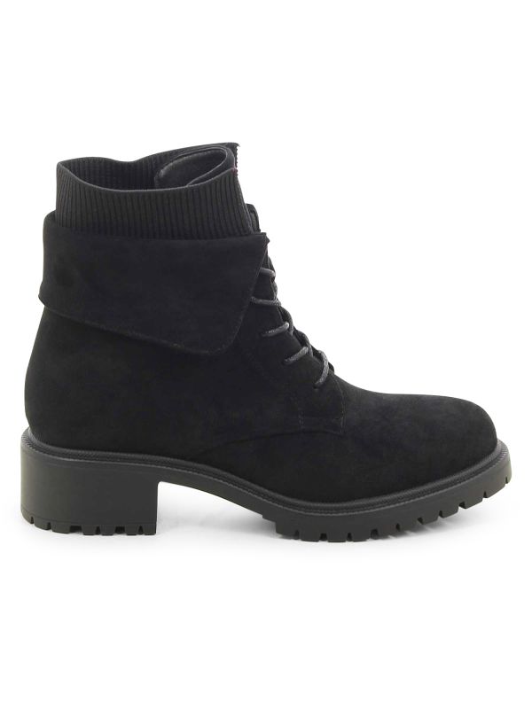 מגפוני נשים בסטייל צבאי עם בד ריב