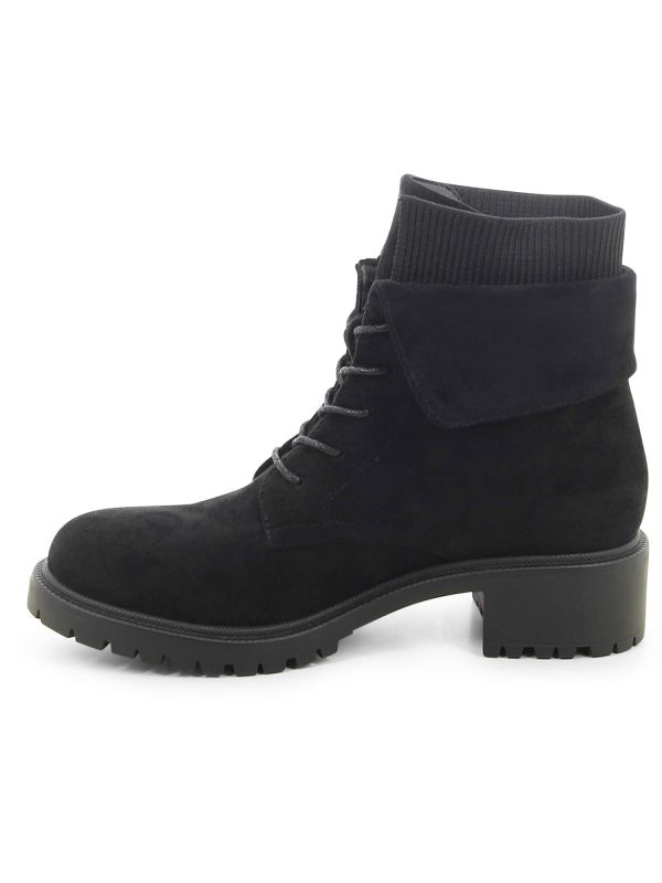 מגפוני נשים בסטייל צבאי עם בד ריב