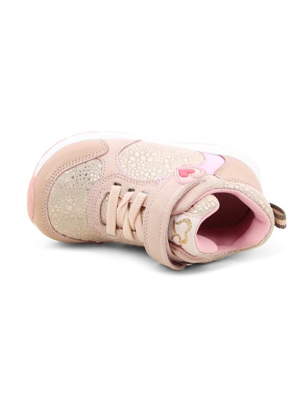 נעלי סניקרס לפעוטות בדוגמת לב מטאלית