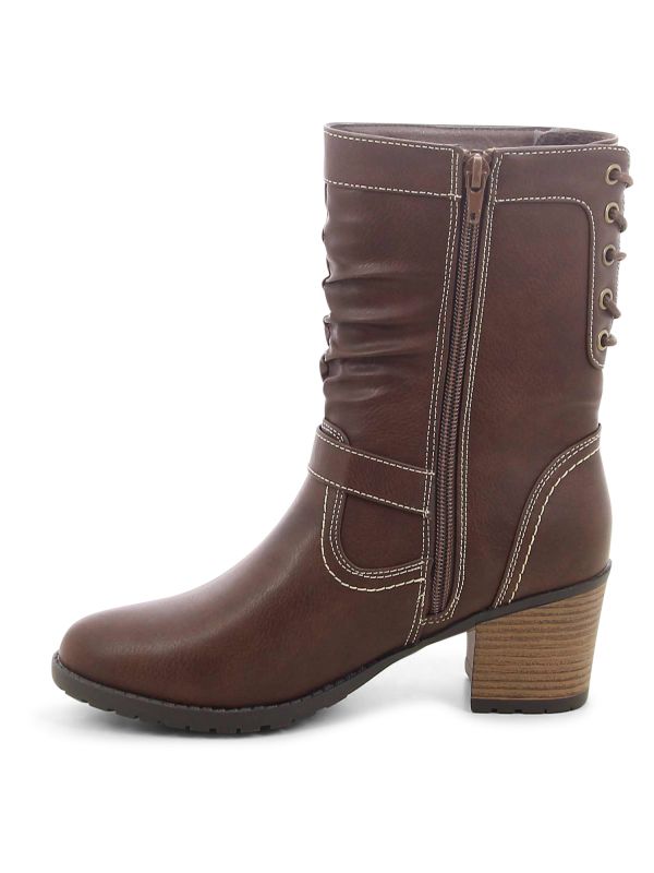 מגפוני עקב עם רכיסה אחורית לנשים