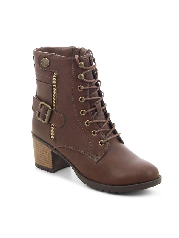 מגפוני עקב בסטייל צבאי לנשים