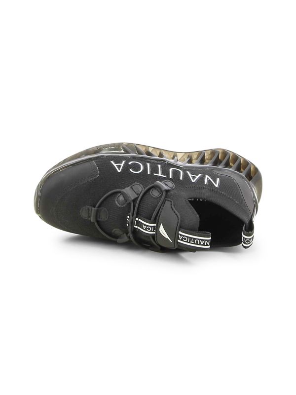 נעלי סניקרס גרב NAUTICA שחור לבן לילדים