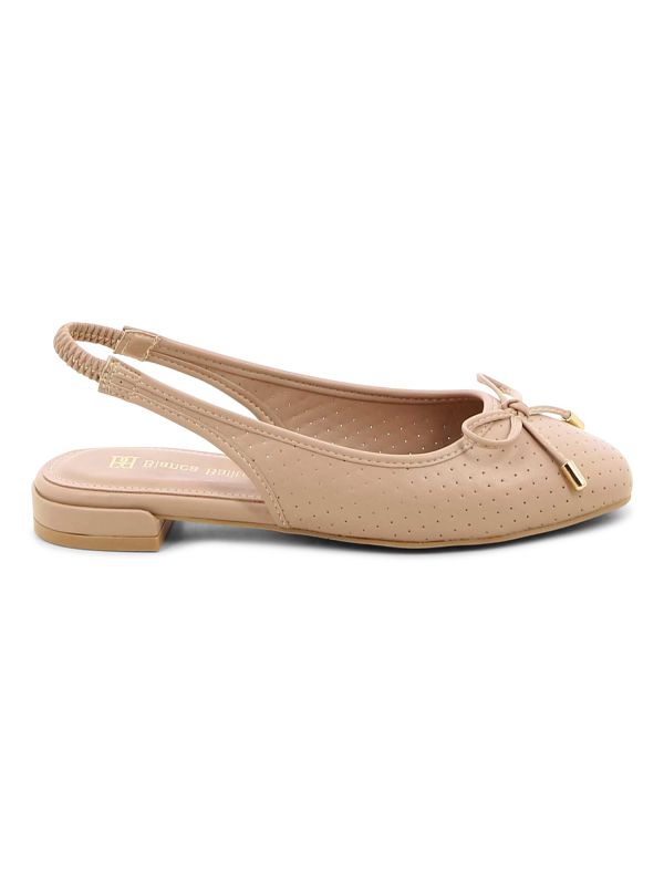 נעלי בובה פתוחות מאחור עם פפיון לנשים