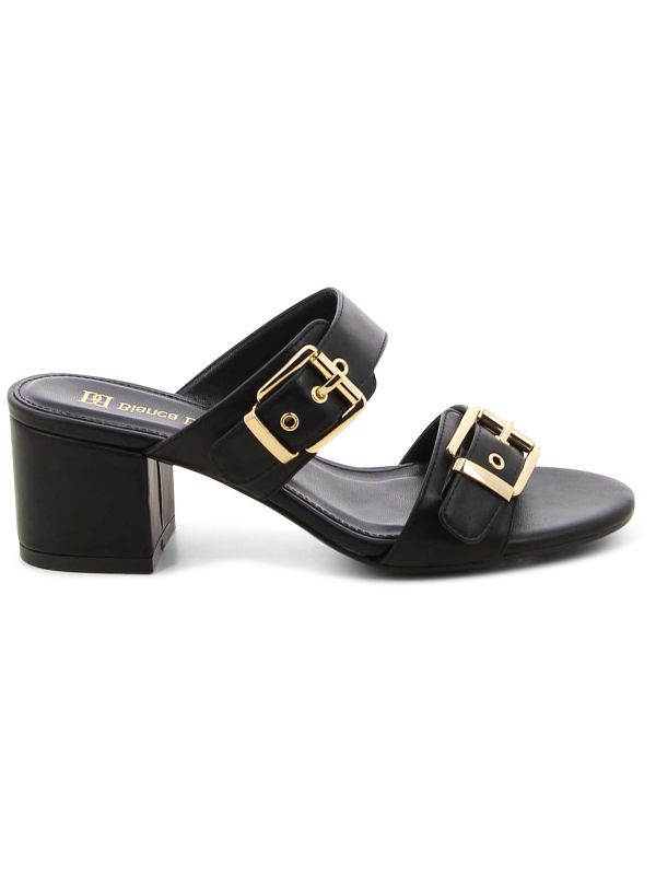 סנדלי עקב רצועות קש לנשים