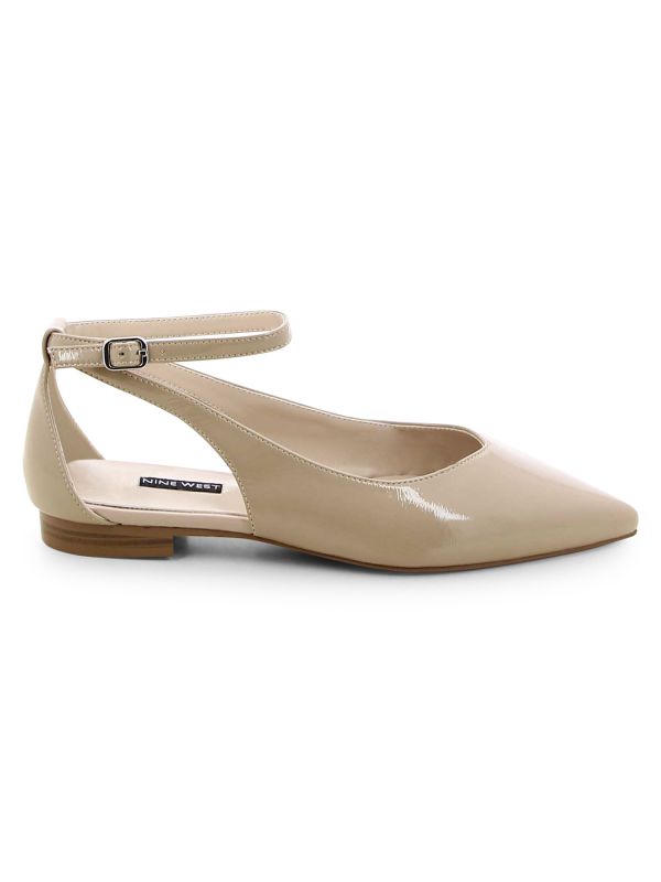 נעלי סירה שטוחות לנשים עם רצועת קרסול