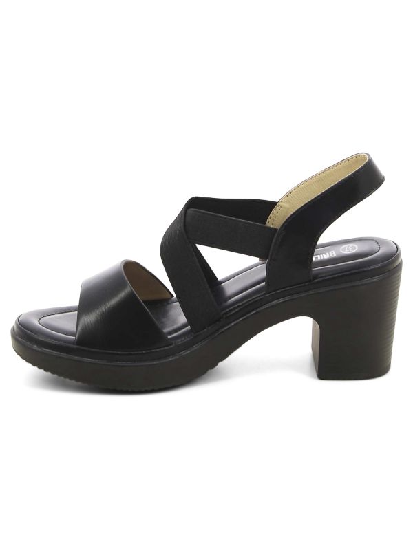 סנדלי עקב עם רצועה אלסטית לנשים