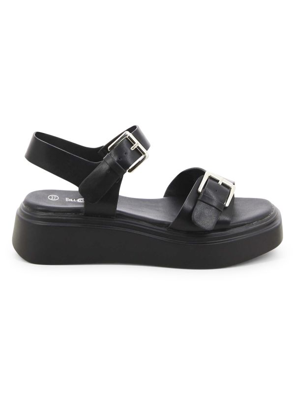 סנדלי פלטפורמה עם אבזמים לנשים