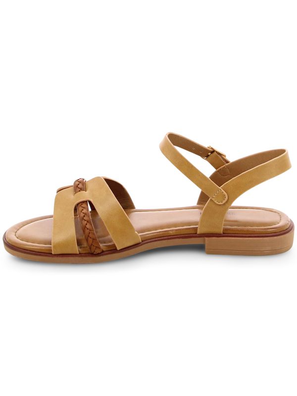 סנדלים שטוחים עם רצועה משולבת לנשים