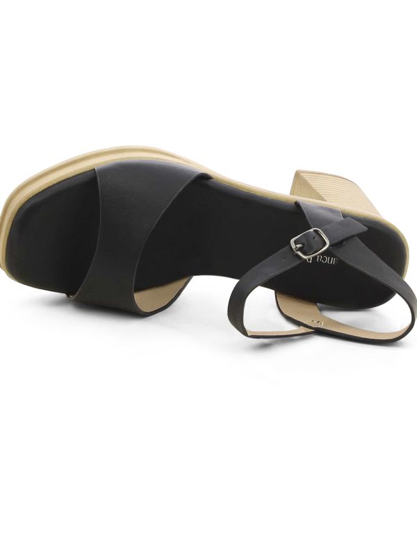 סנדלי עקב עץ לנשים