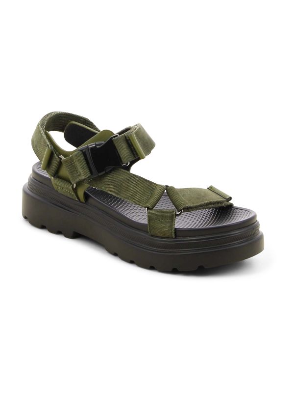 סנדלי אבזמים עם עקב פלטפורמה לנשים