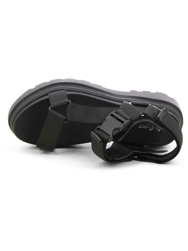 סנדלי אבזמים עם עקב פלטפורמה לנשים