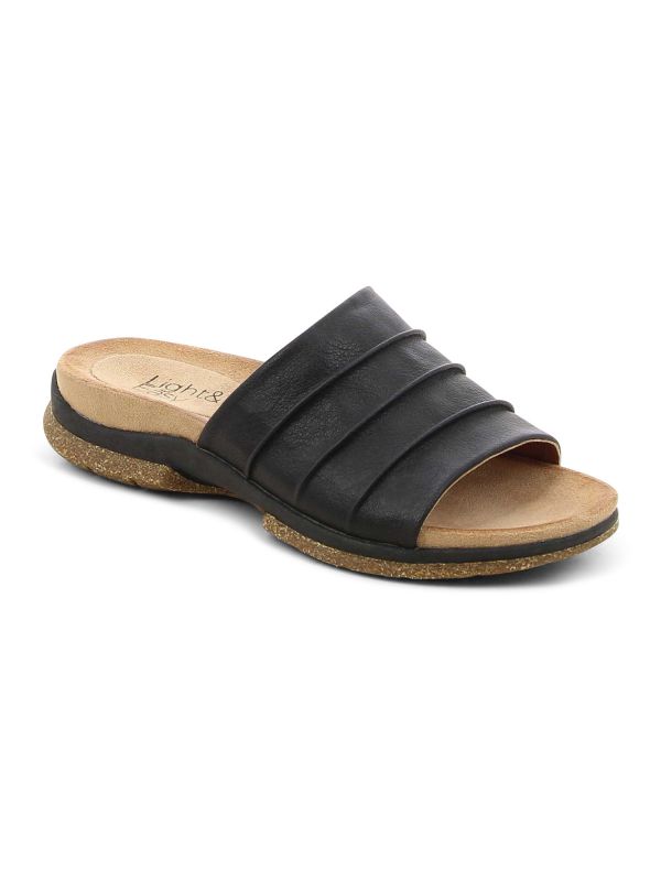 כפכפי נשים שטוחים עם רצועה עבה