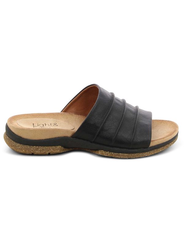 כפכפי נשים שטוחים עם רצועה עבה