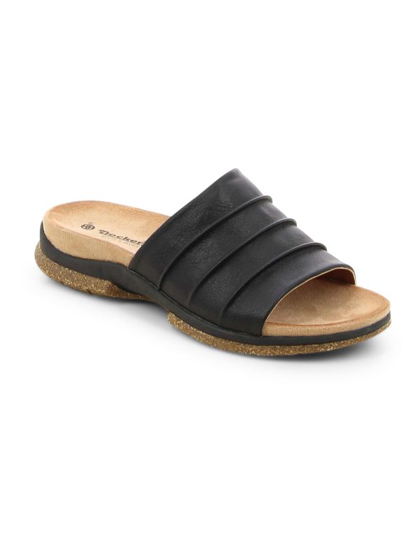 כפכפי נשים שטוחים עם רצועה עבה