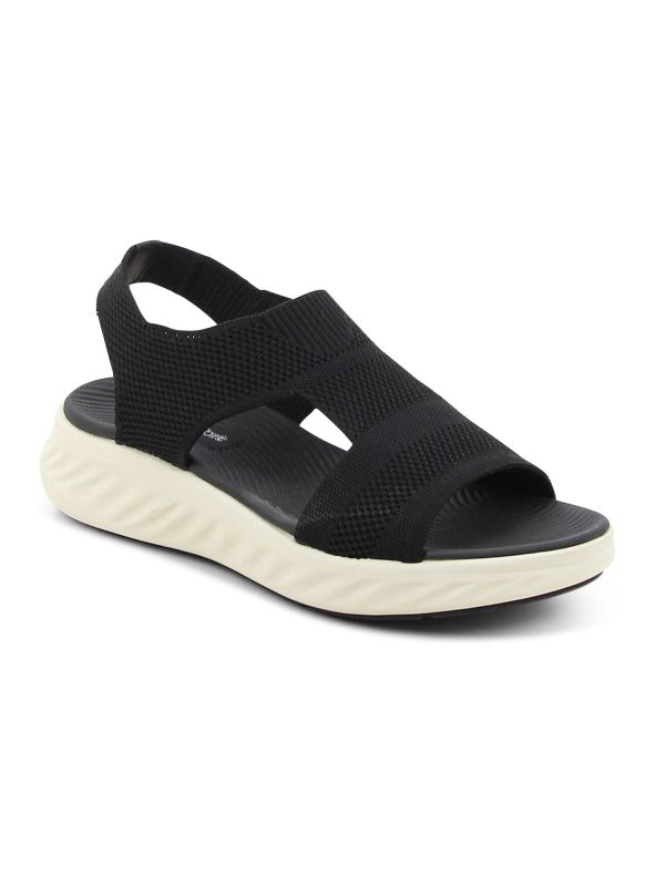 סנדלי נוחות מחוררים עם עקב רוקי לנשים