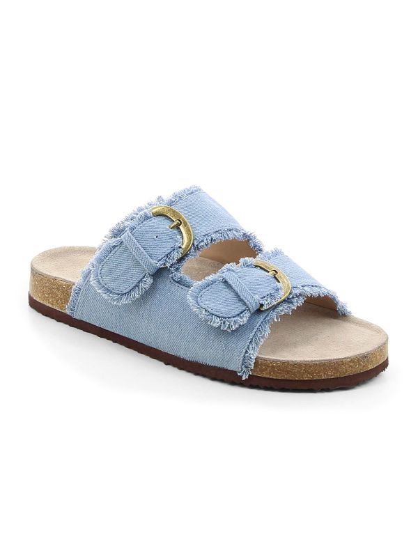 כפכפי רצועות ג’ינס לנשים