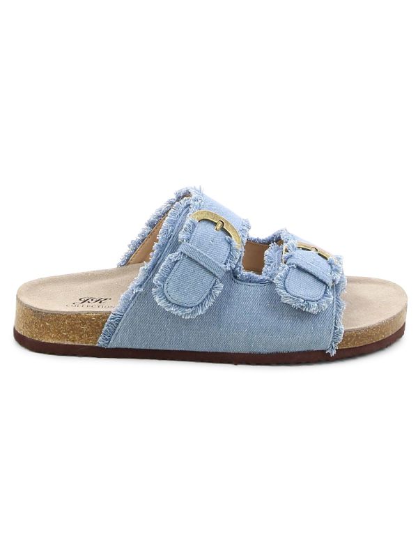 כפכפי רצועות ג’ינס לנשים