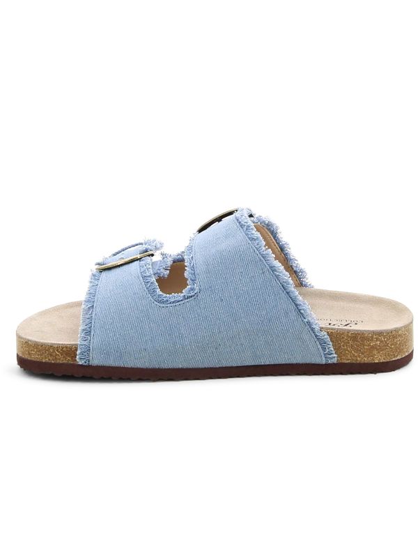 כפכפי רצועות ג’ינס לנשים