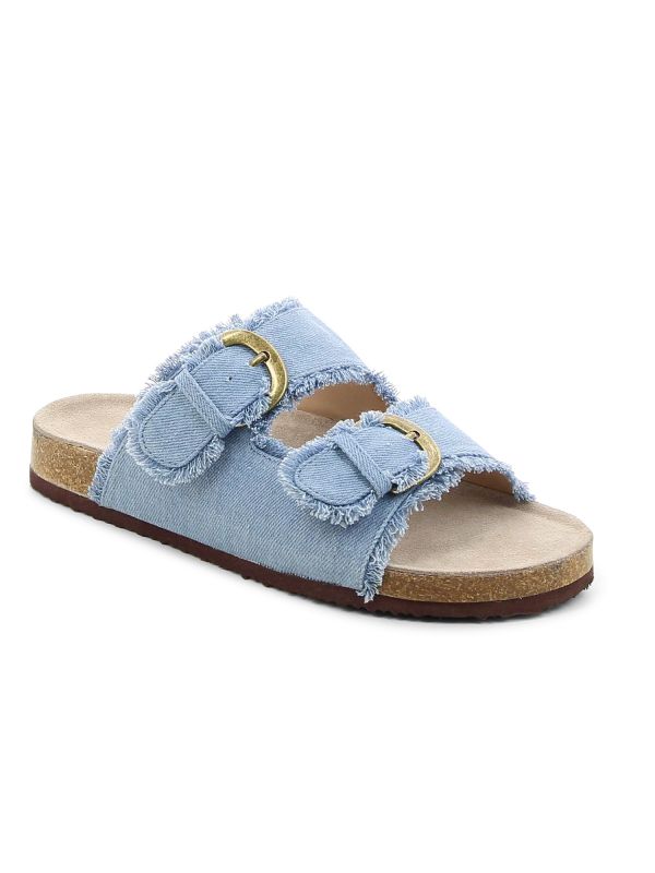 כפכפי רצועות ג’ינס לנשים