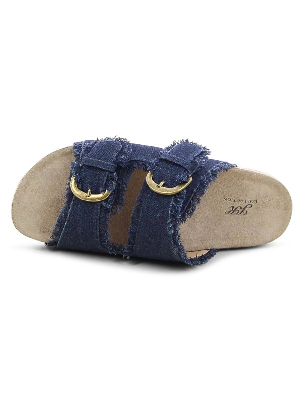 כפכפי רצועות ג’ינס לנשים