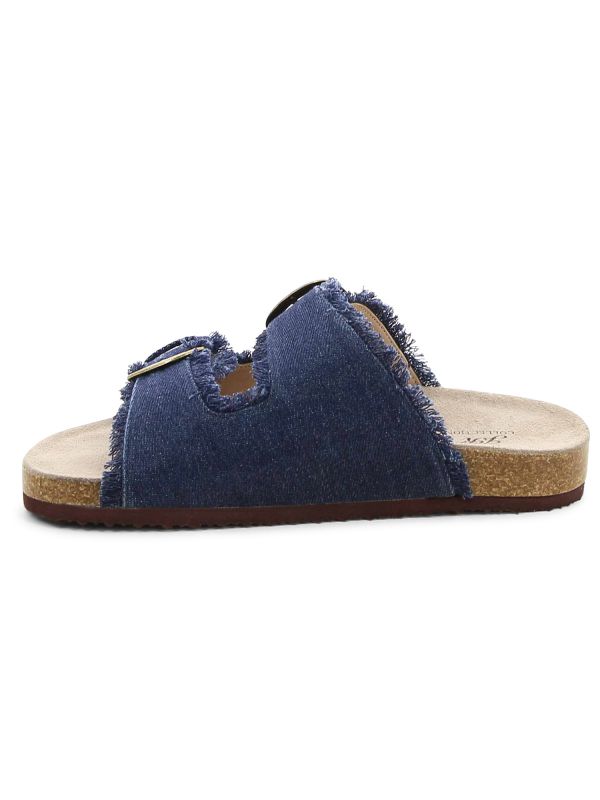 כפכפי רצועות ג’ינס לנשים