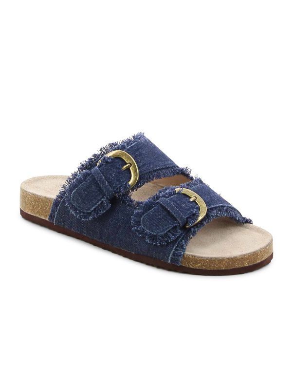 כפכפי רצועות ג’ינס לנשים