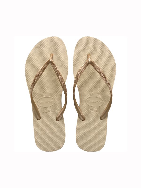 נעלי אצבע HAVAIANS סלים זהב לנשים