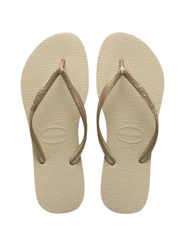 נעלי אצבע HAVAIANS סלים זהב לנשים