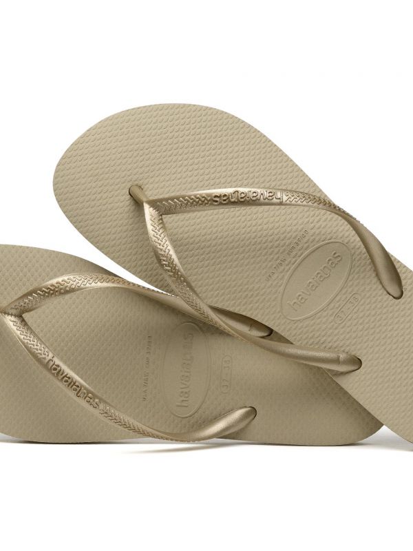נעלי אצבע HAVAIANS סלים זהב לנשים