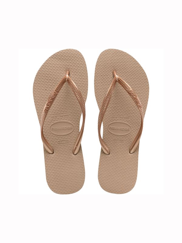 נעלי אצבע HAVAIANS סלים ברונזה לנשים