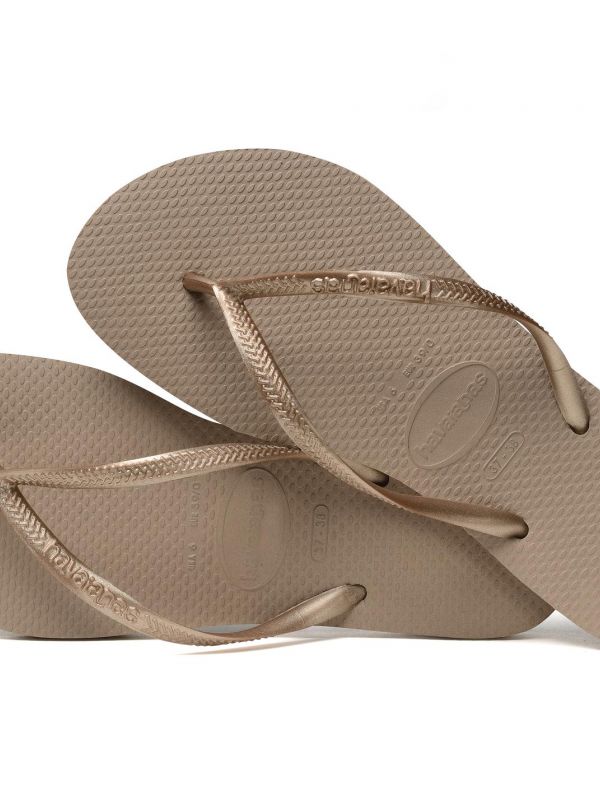 נעלי אצבע HAVAIANS סלים ברונזה לנשים