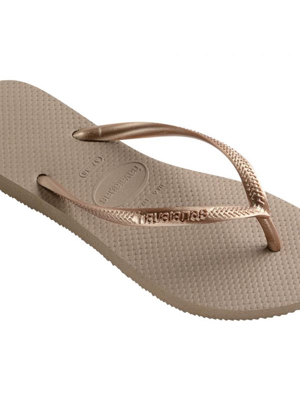 נעלי אצבע HAVAIANS סלים ברונזה לנשים
