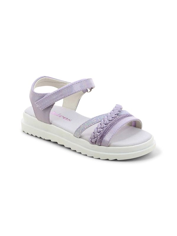 סנדלי ילדות קלועים - סגול