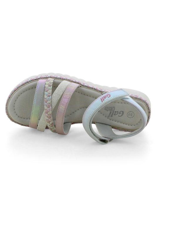 סנדלי ילדות קלועים - ורוד