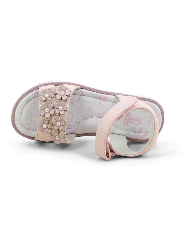 סנדלי ילדות דוגמת פרחים