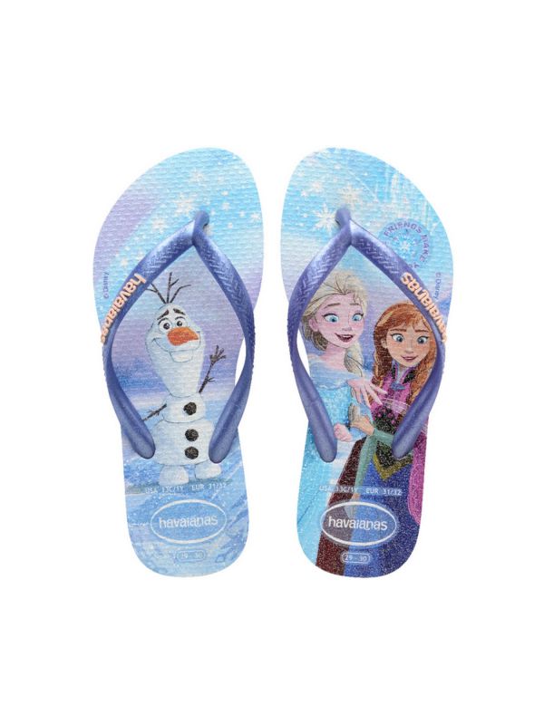 נעלי אצבע HAVAIANS סלים דוגמת FROZEN לילדות
