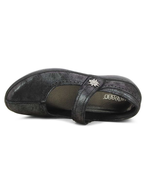 נעלי סירה שטוחות בגימור מטאלי