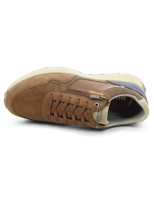 נעלי סניקרס במראה עור לגברים