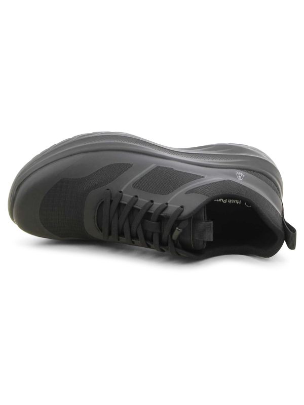 נעל ספורט דמוי עור שחורה לגברים