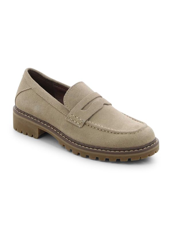 נעלי מוקסין עם עקב