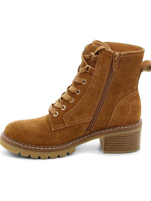 מגפוני זמש שרוכים טרקטור לנשים