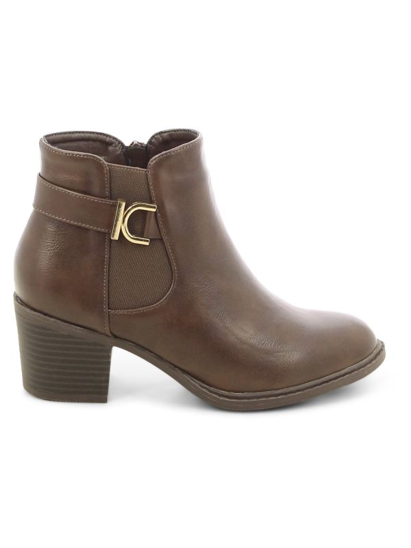 מגפוני עקב עם אבזם מוזהב לנשים