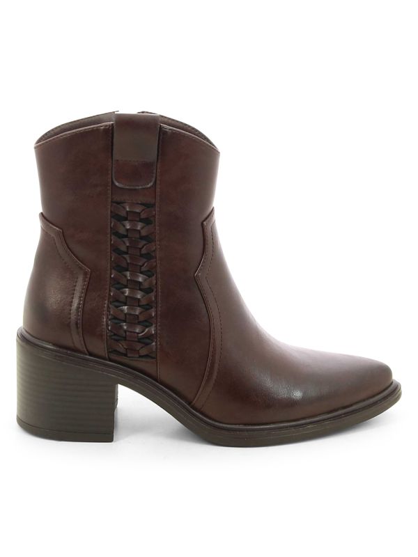 מגפוני עקב עם אבזם וקפל לנשים