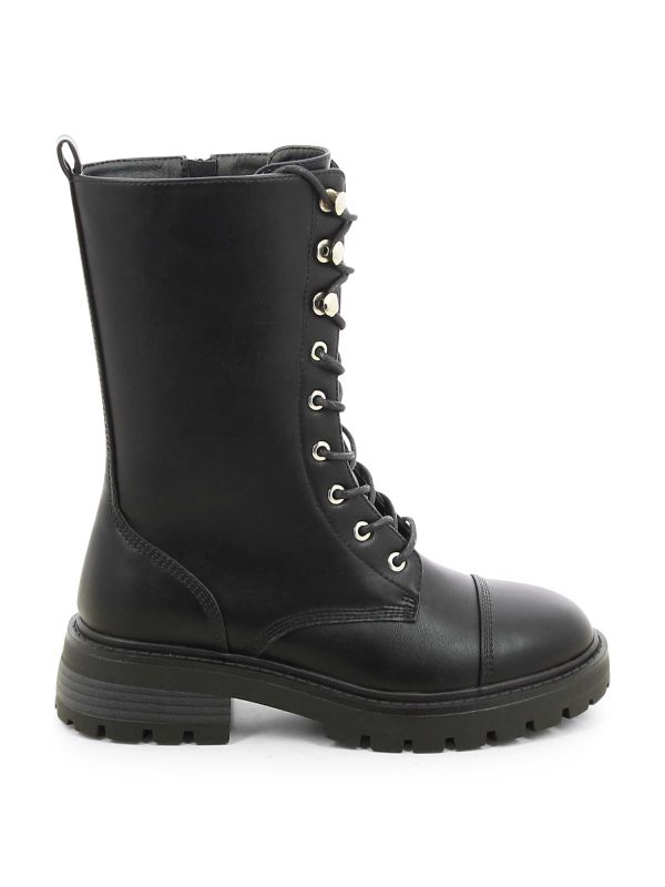 נעליים צבאיות גבוהות עם רוכסן צד לנשים