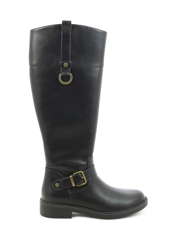 מגפי רכיבה גבוהים עם אבזם לנשים